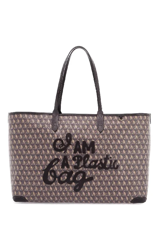 Patchwork Tote Bag in Denim with Vintage - Inspired Designs for a Retro AppealPatchwork Tote Bag in Denim with Vintage - Inspired Designs for a Retro AppealAnya Hindmarch Women's I Am A Plastic Bag Zipped Motif Tote Bag