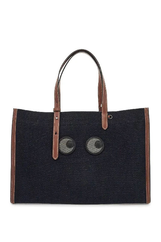 Waterproof Tote Bag in Yellow for Outdoor Activities in Wet WeatherMetallic Tote Bag in Rose Gold with Chain Handles for a Glamorous Night OutAnya Hindmarch Women's Tote Bag With Eyes Print