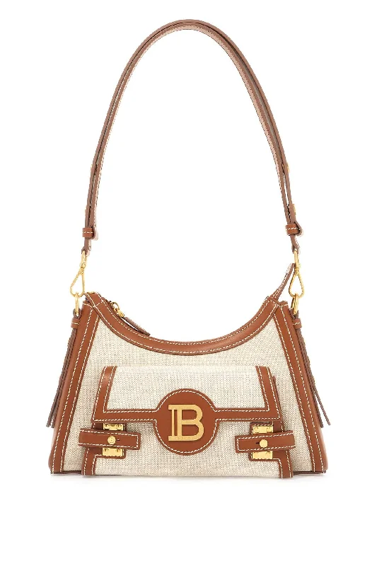 Women's Shoulder Bag with Faux Fur Strap in White for Winter StyleBalmain Hobo B-Buzz