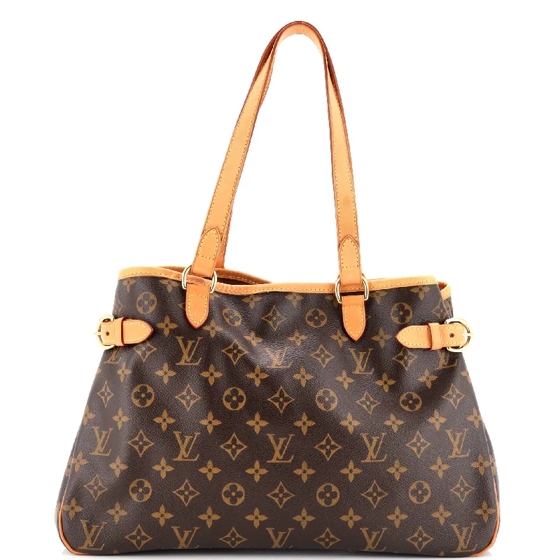 Crossbody Shoulder Bag in Black Leather with Gold Hardware for Night OutsBatignolles Handbag Monogram Canvas Horizontal