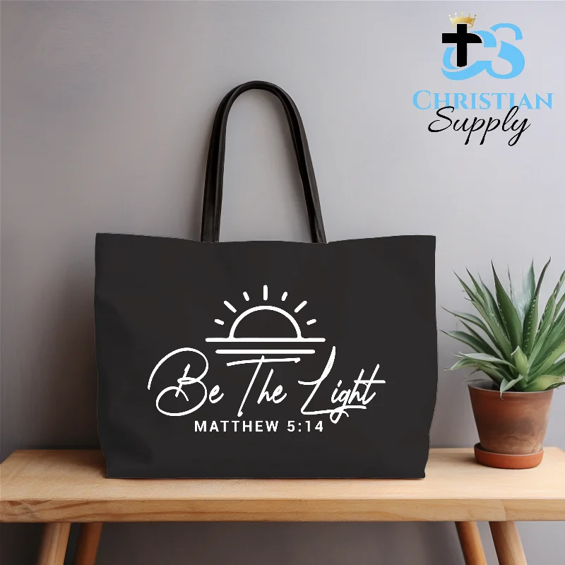 Tote Bag with RFID - Blocking Pocket in Black for Protecting Your Cards and InformationBe the Light Tote Bag