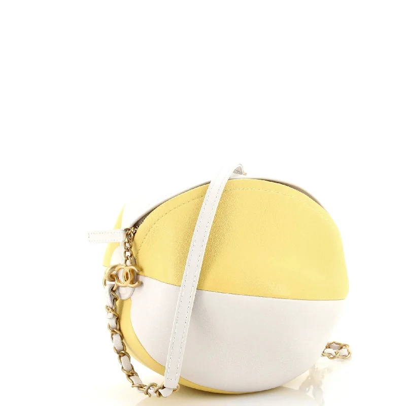 Shoulder Bag with Geometric Pattern in Multicolor for a Contemporary StyleBeach Ball Shoulder Bag Calfskin Leather Small