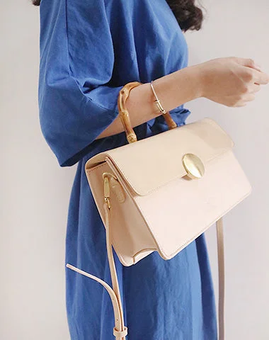 Women's Shoulder Bag with Floral Embroidery in Purple for Spring WalksBeige Leather Women Handbag Shoulder Bag Work Bag For Women