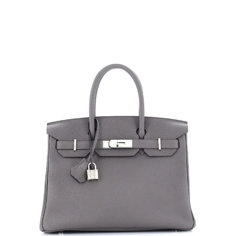 Suede Shoulder Bag in Pink with Tassel Accents for Casual OutingsBirkin Handbag Grey Togo with Palladium Hardware 30