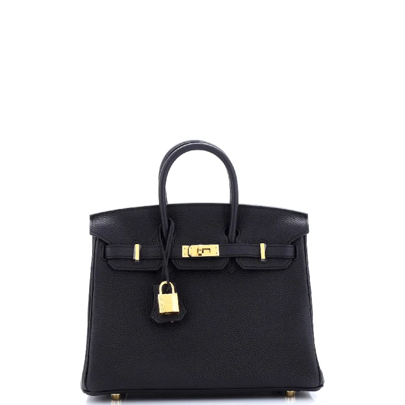 Women's Shoulder Bag with Fringe Details in Brown for a Bohemian StyleBirkin Handbag Noir Togo with Gold Hardware 25