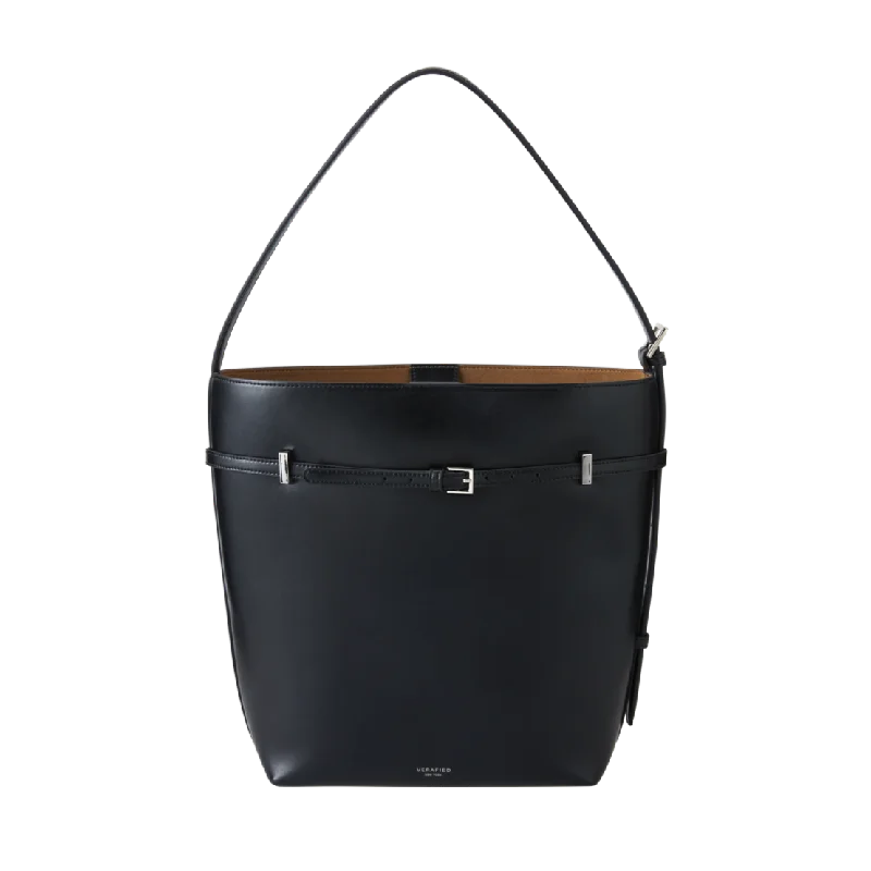 Metallic Tote Bag in Rose Gold with Chain Handles for a Glamorous Night OutBlack Belted Tote Bag Metallic Tote Bag in Rose Gold with Chain Handles for a Glamorous Night OutBlack Belted Tote Bag