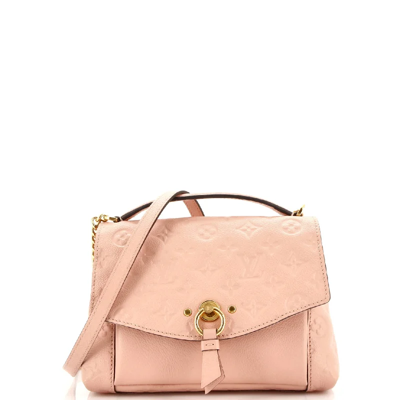 Suede Shoulder Bag in Pink with Tassel Accents for Casual OutingsBlanche Handbag Monogram Empreinte Leather BB
