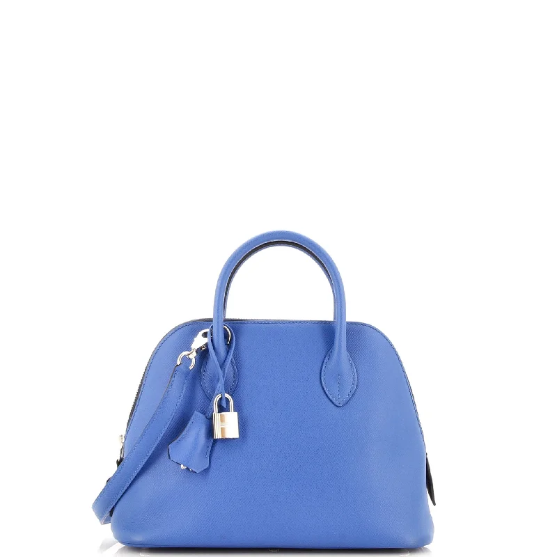 Embroidered Denim Shoulder Bag in Blue for a Vintage VibeBolide 1923 Bag Epsom 25