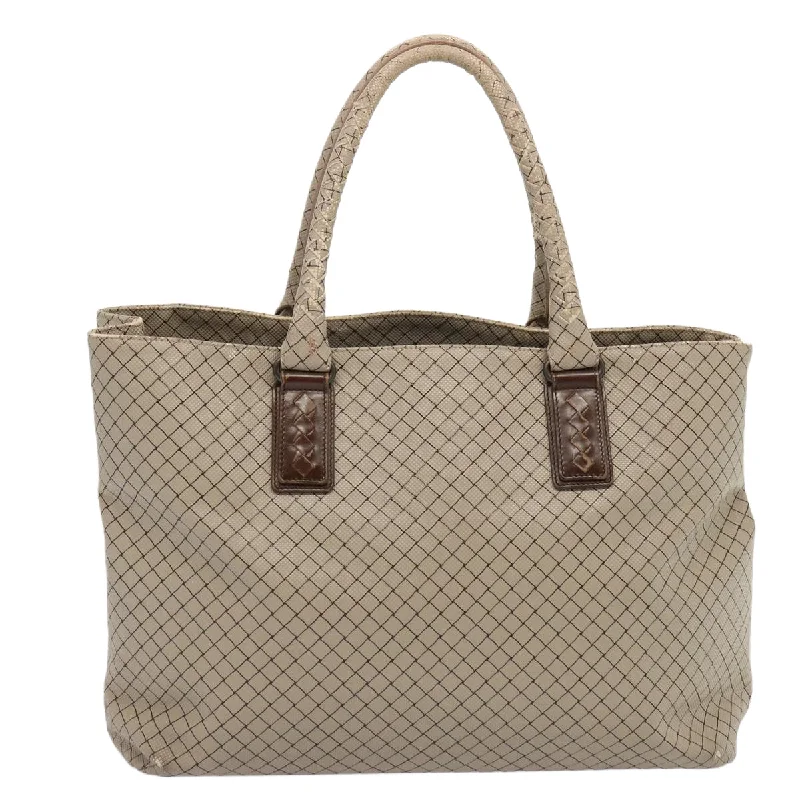 Geometric - Printed Tote Bag in Multicolor for a Contemporary and Trendy OutfitMetallic Tote Bag in Rose Gold with Chain Handles for a Glamorous Night OutBottega Veneta  Canvas Tote Bag (Pre-Owned)