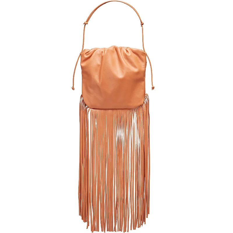 Embroidered Tote Bag in Beige with Floral Motifs for a Boho - Chic VibeThe Fringe Pouch Tote, Clay Embroidered Tote Bag in Beige with Floral Motifs for a Boho - Chic VibeThe Fringe Pouch Tote, Clay