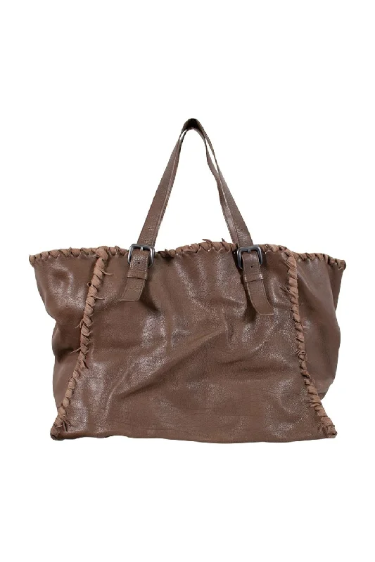 Faux Fur - Trimmed Tote Bag in White for a Cozy Winter Look[WB2942] Bottega Veneta | Tote Bag