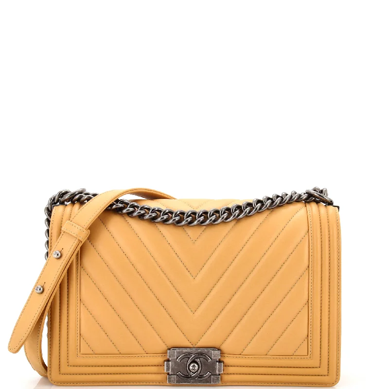 Boy Flap Bag Chevron Lambskin New Medium