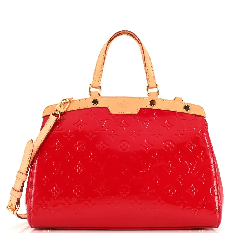 Women's Shoulder Bag with Adjustable Strap in Pink for ComfortBrea Handbag Monogram Vernis MM