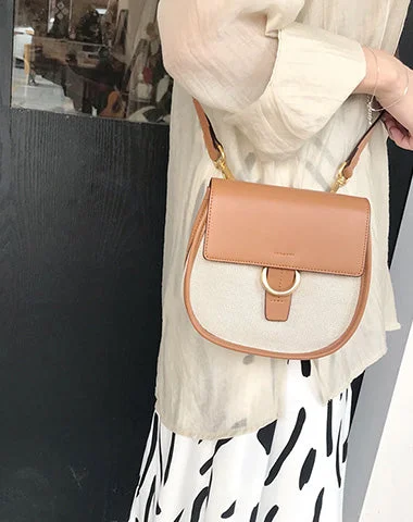 Women's Waterproof Nylon Shoulder Bag in Green for HikingBrown LEATHER WOMEN Saddle SHOULDER BAG FOR WOMEN