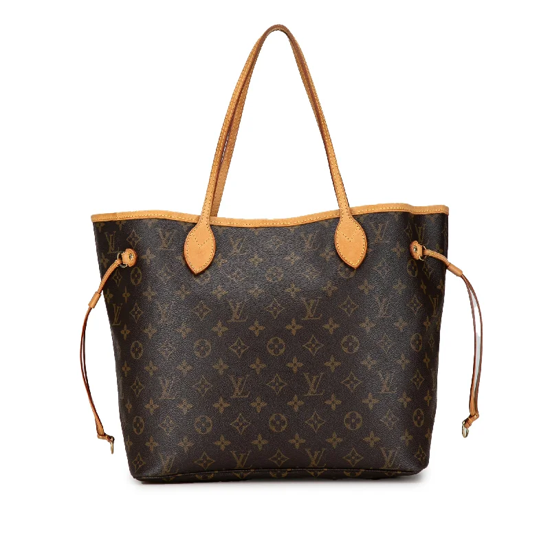 Patchwork Tote Bag in Denim with Vintage - Inspired Designs for a Retro AppealBrown Louis Vuitton Monogram Neverfull MM Tote Bag