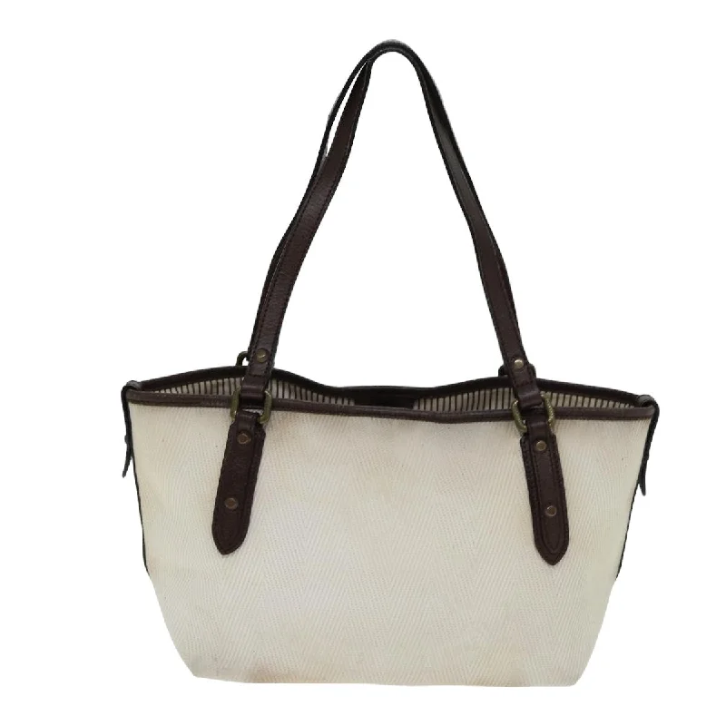 Linen Tote Bag in Natural Beige with Braided Details for a Rustic Summer EnsembleLarge Capacity Genuine Leather Women's Tote Bag in Black for Work and CommutingBurberry  Canvas Tote Bag (Pre-Owned)