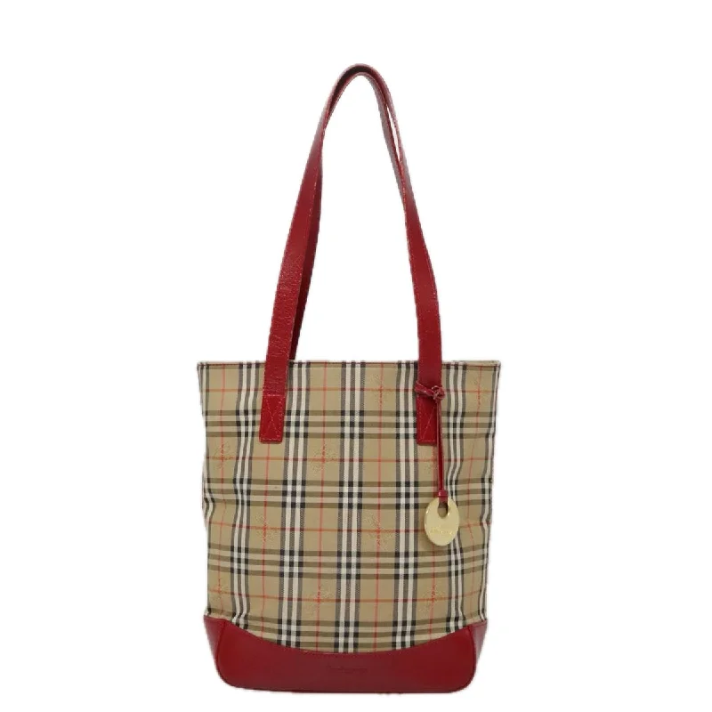 Patchwork Tote Bag in Denim with Vintage - Inspired Designs for a Retro AppealFaux Fur - Trimmed Tote Bag in White for a Cozy Winter LookBurberry Nova Check  Canvas Tote Bag (Pre-Owned)