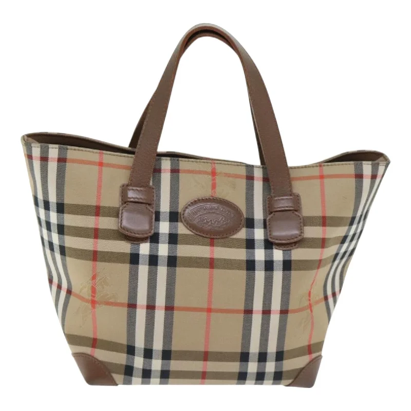 Embroidered Tote Bag in Beige with Floral Motifs for a Boho - Chic VibeMedium - Sized Canvas Tote Bag in Navy Blue with Striped Pattern for a Nautical - Inspired LookBurberry Nova Check  Canvas Tote Bag (Pre-Owned)