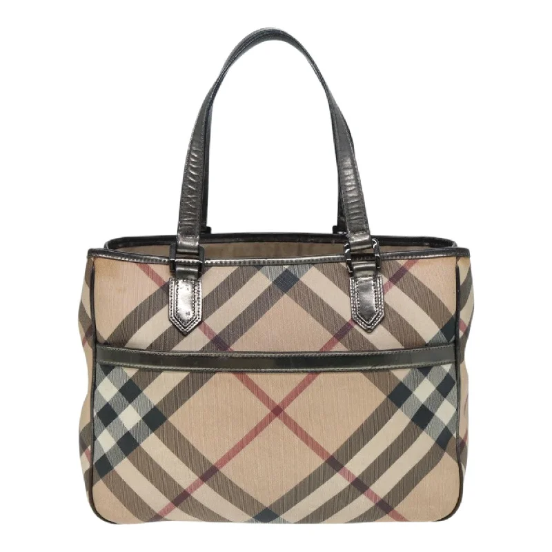 Oversized Jute Tote Bag in Natural Color with Rope Handles for a Beach VacationPatchwork Tote Bag in Denim with Vintage - Inspired Designs for a Retro AppealBurberry Nova Check  Canvas Tote Bag (Pre-Owned)