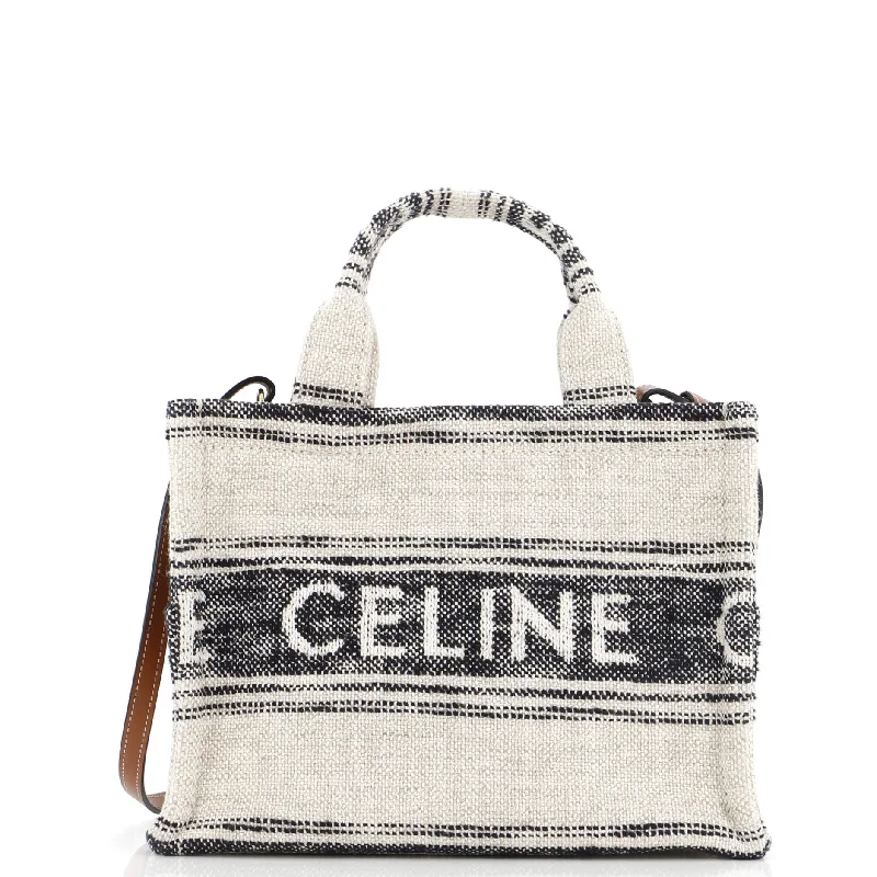 Quilted Tote Bag in Cream with Silver Hardware for a Classic and Sophisticated StyleCabas Thais Tote Printed Canvas Small