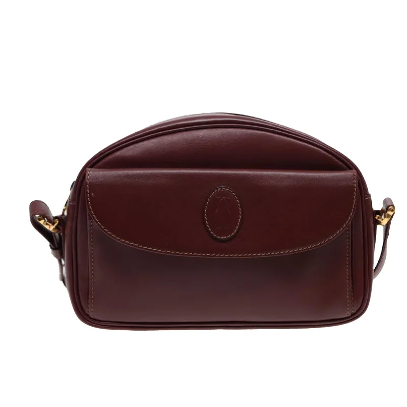 Cartier Must De Cartier  Leather Shoulder Bag (Pre-Owned)