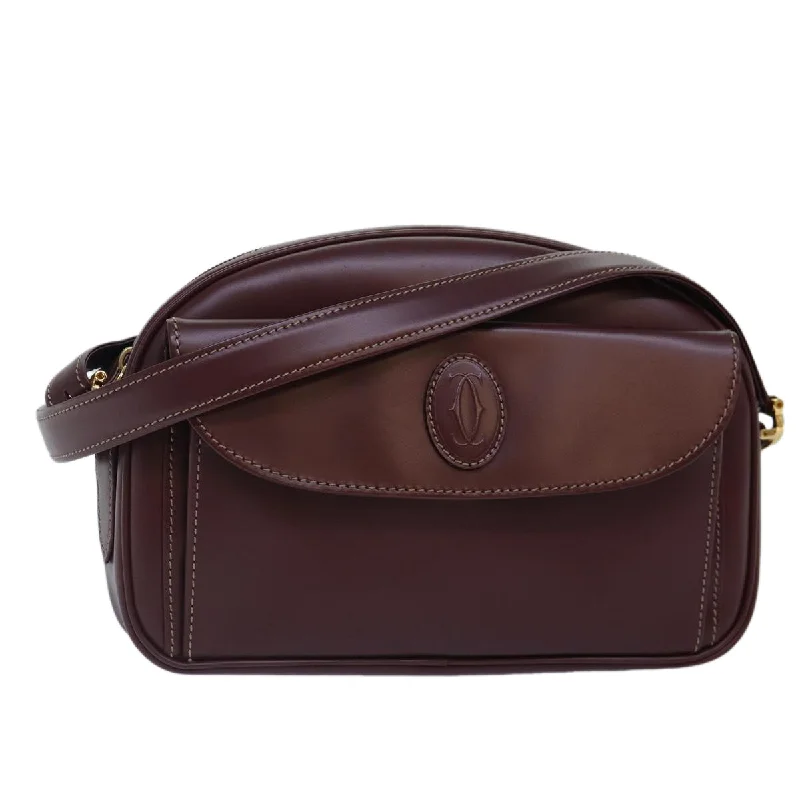 Cartier Must Line  Leather Shoulder Bag (Pre-Owned)