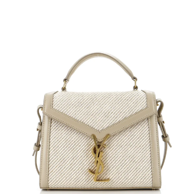 Women's Shoulder Bag with Adjustable Strap in Pink for ComfortCassandra Top Handle Bag Canvas with Leather Mini