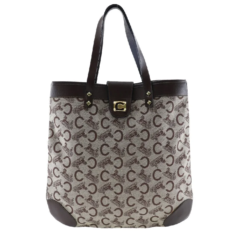 Tote Bag with Adjustable Shoulder Strap in Olive Green for Comfortable CarryingMetallic Tote Bag in Rose Gold with Chain Handles for a Glamorous Night OutCéline C  Canvas Tote Bag (Pre-Owned)