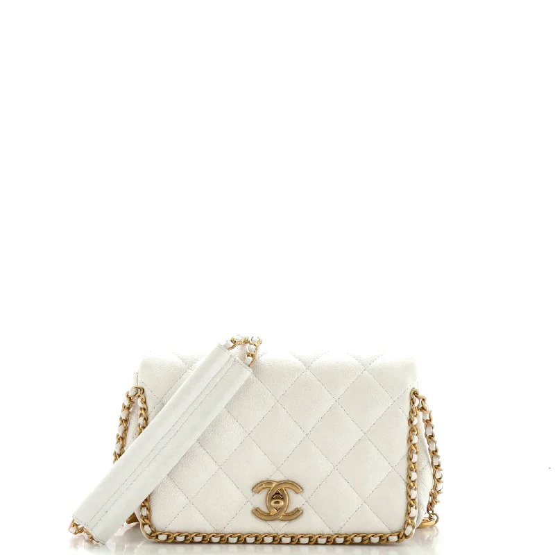 Chain Around Multi Chain Full Flap Bag Quilted Caviar Mini