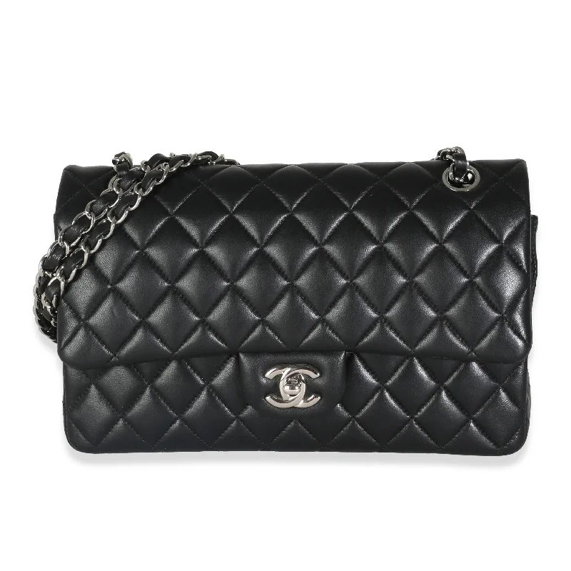 Chanel Black Quilted Lambskin Medium Classic Double Flap Bag