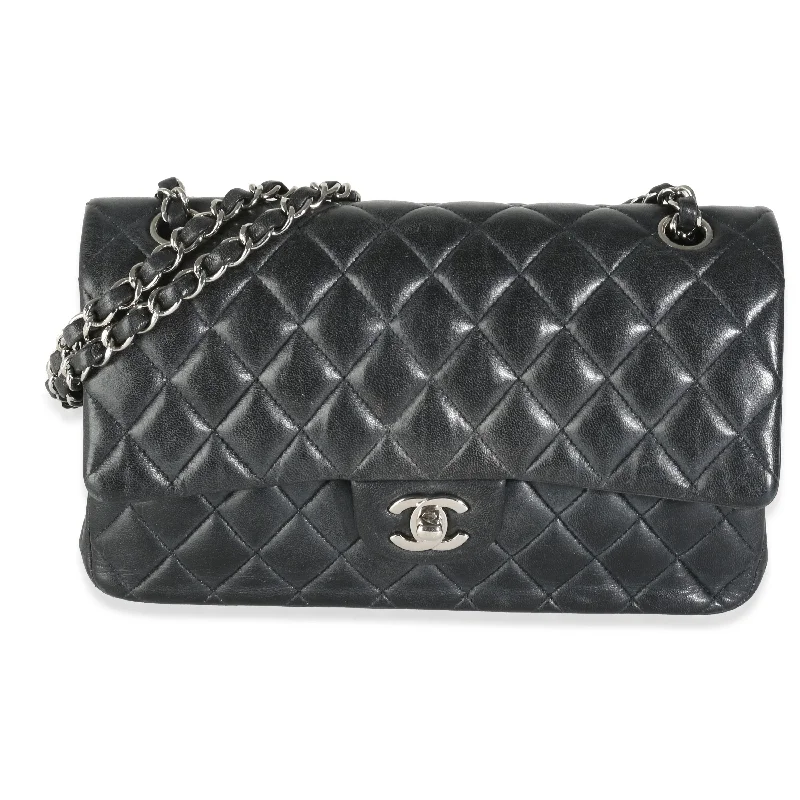 Chanel Black Quilted Lambskin Medium Classic Double Flap Bag