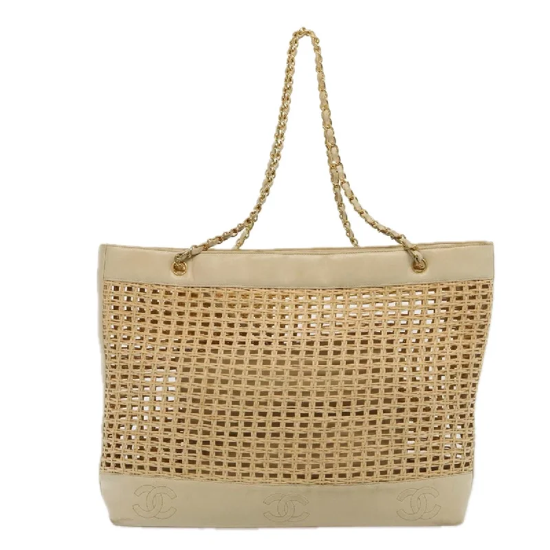 Geometric - Printed Tote Bag in Multicolor for a Contemporary and Trendy OutfitMetallic Tote Bag in Rose Gold with Chain Handles for a Glamorous Night OutChanel Triple Coco  Wood Tote Bag (Pre-Owned)