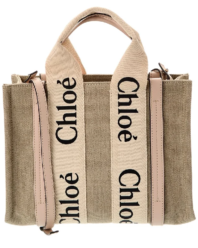 Women's Printed Tote Bag in Floral Patterns for a Spring - Themed Shopping TripQuilted Tote Bag in Cream with Silver Hardware for a Classic and Sophisticated StyleChloé Woody Small Canvas & Leather Tote Women's Printed Tote Bag in Floral Patterns for a Spring - Themed Shopping TripQuilted Tote Bag in Cream with Silver Hardware for a Classic and Sophisticated StyleChloé Woody Small Canvas & Leather Tote