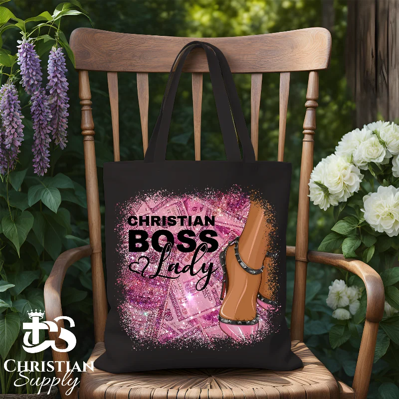 Geometric - Printed Tote Bag in Multicolor for a Contemporary and Trendy OutfitChristian Boss Lady Pink Heels Tote Bag
