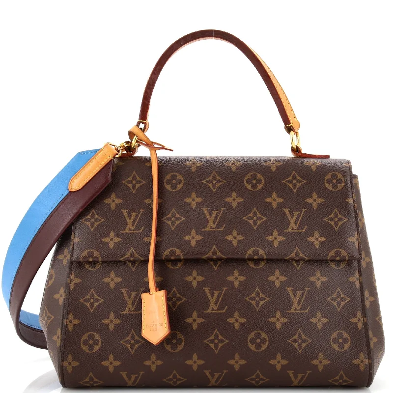Women's Large Leather Shoulder Bag in Brown with Multiple Compartments for WorkCluny Top Handle Bag Monogram Canvas MM