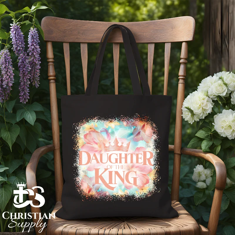 Large Capacity Genuine Leather Women's Tote Bag in Black for Work and CommutingDaughter of the King Tote Bag