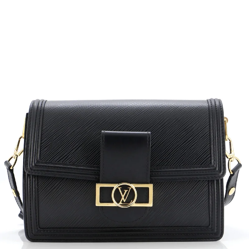 Quilted Shoulder Bag in Cream for a Classic and Elegant LookDauphine Shoulder Bag Epi Leather MM