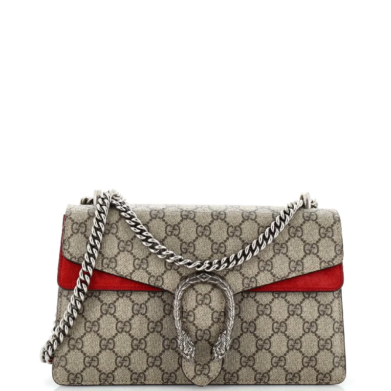 Women's Large Leather Shoulder Bag in Brown with Multiple Compartments for WorkDionysus Bag GG Coated Canvas Small