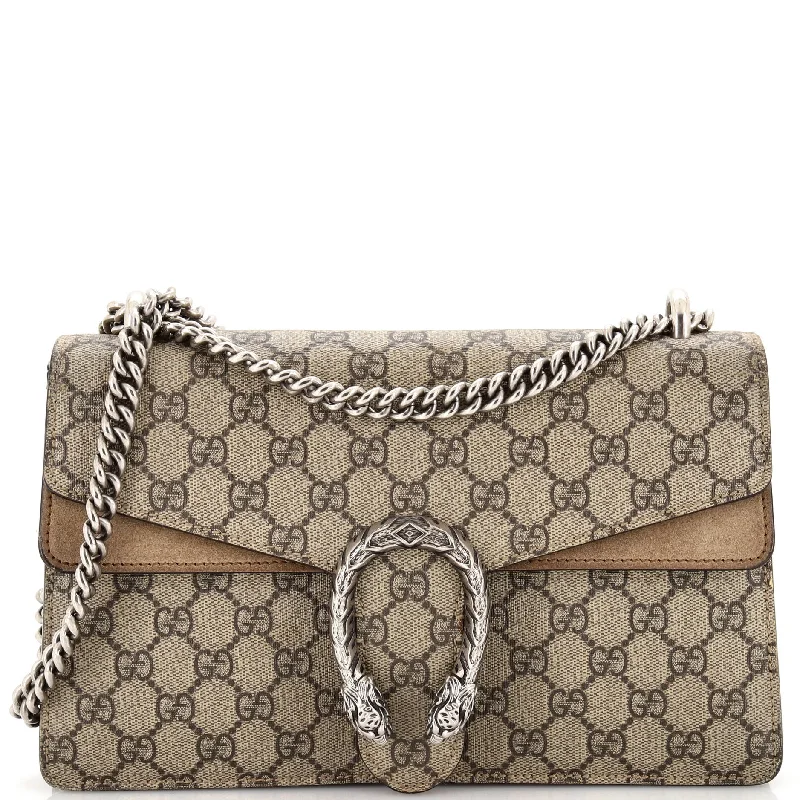 Pvc Shoulder Bag in Clear with Glitter for a Fun and Modern LookDionysus Bag GG Coated Canvas Small