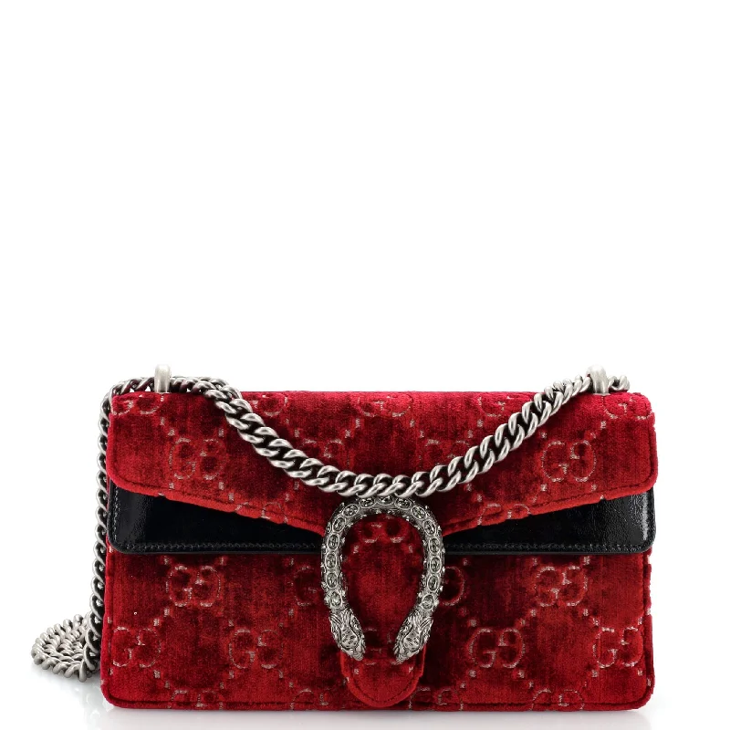Shoulder Bag with Geometric Pattern in Multicolor for a Contemporary StyleDionysus Bag GG Velvet Mini