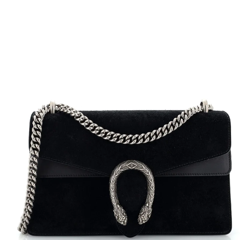 Printed Silk Shoulder Bag in Red for a Pop of ColorDionysus Bag Suede Small