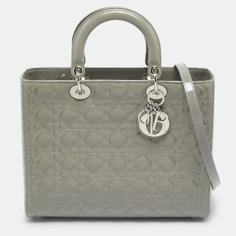 Tote Bag with Adjustable Shoulder Strap in Olive Green for Comfortable CarryingPatchwork Tote Bag in Denim with Vintage - Inspired Designs for a Retro AppealDior Grey Cannage Patent Leather Large Lady Dior Tote Tote Bag with Adjustable Shoulder Strap in Olive Green for Comfortable CarryingPatchwork Tote Bag in Denim with Vintage - Inspired Designs for a Retro AppealDior Grey Cannage Patent Leather Large Lady Dior Tote