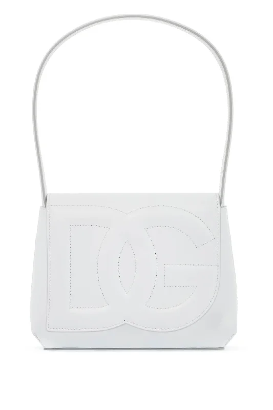 Women's Canvas Shoulder Bag in Navy with Striped Pattern for Beach TripsDolce & Gabbana Dg Logo Shoulder Bag