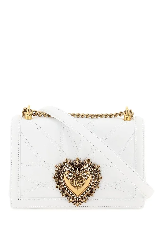 Shoulder Bag with Geometric Pattern in Multicolor for a Contemporary StyleDolce & Gabbana Medium 'devotion' Bag In Quilted Nappa Leather