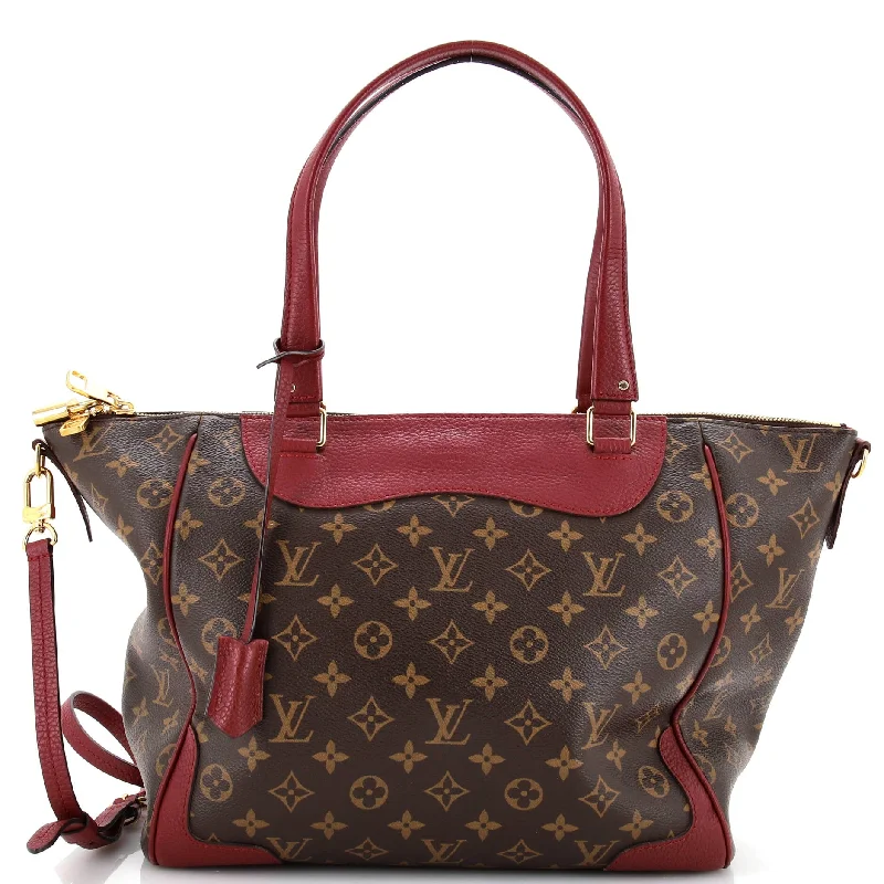 Women's Shoulder Bag with Fringe Details in Brown for a Bohemian StyleEstrela NM Handbag Monogram Canvas