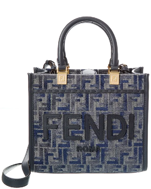 Women's Tote Bag with Magnetic Closure in Orange for Easy Access on the GoEmbroidered Tote Bag in Beige with Floral Motifs for a Boho - Chic VibeFENDI Sunshine Small FF Chenille & Leather Tote Women's Tote Bag with Magnetic Closure in Orange for Easy Access on the GoEmbroidered Tote Bag in Beige with Floral Motifs for a Boho - Chic VibeFENDI Sunshine Small FF Chenille & Leather Tote