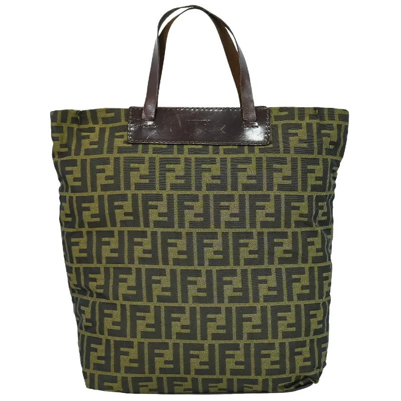 Women's Printed Tote Bag in Floral Patterns for a Spring - Themed Shopping TripSmall Vegan Leather Tote Bag in Blush Pink with Gold - Tone Hardware for a Feminine and Stylish AccessoryFendi Zucca  Canvas Tote Bag (Pre-Owned)