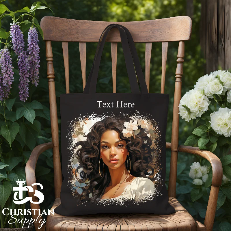 Tote Bag with Adjustable Shoulder Strap in Olive Green for Comfortable CarryingFlower Woman Tote Bag Tote Bag with Adjustable Shoulder Strap in Olive Green for Comfortable CarryingFlower Woman Tote Bag