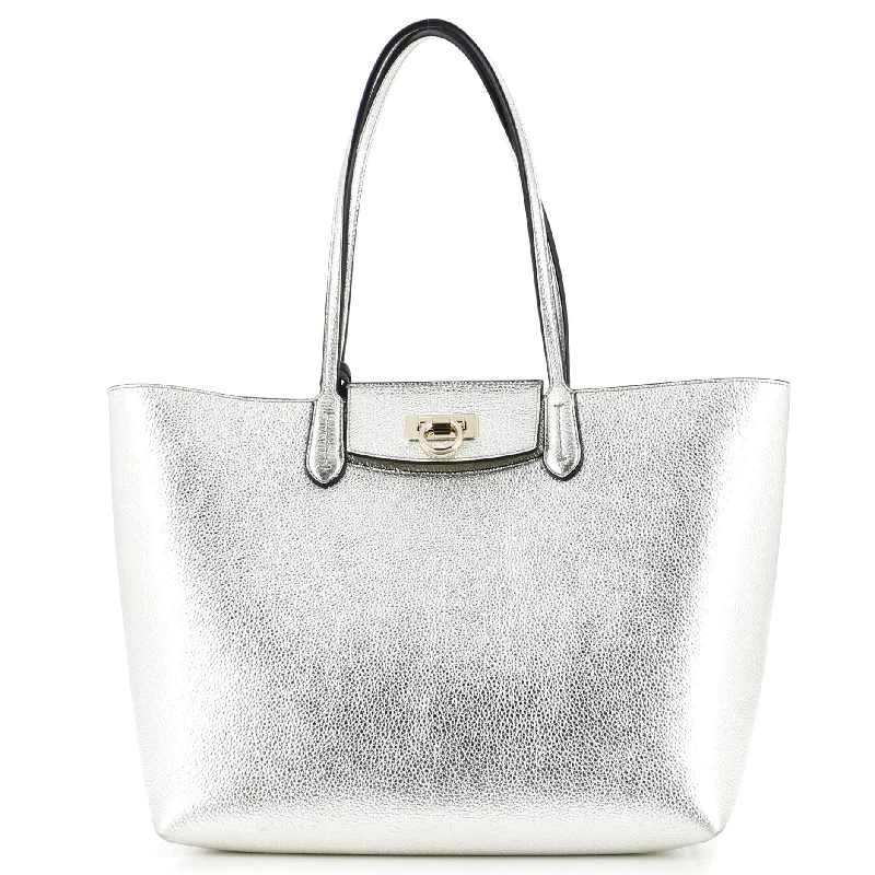 Women's Tote Bag with Magnetic Closure in Orange for Easy Access on the GoGancini Travel Tote Leather Medium