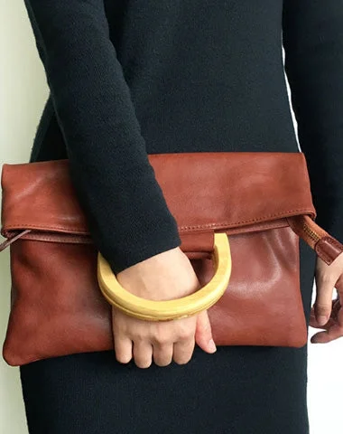 Women's Canvas Shoulder Bag in Navy with Striped Pattern for Beach TripsGenuine Leather Cute Handbag Clutch Shoulder Bag Women Leather Purse